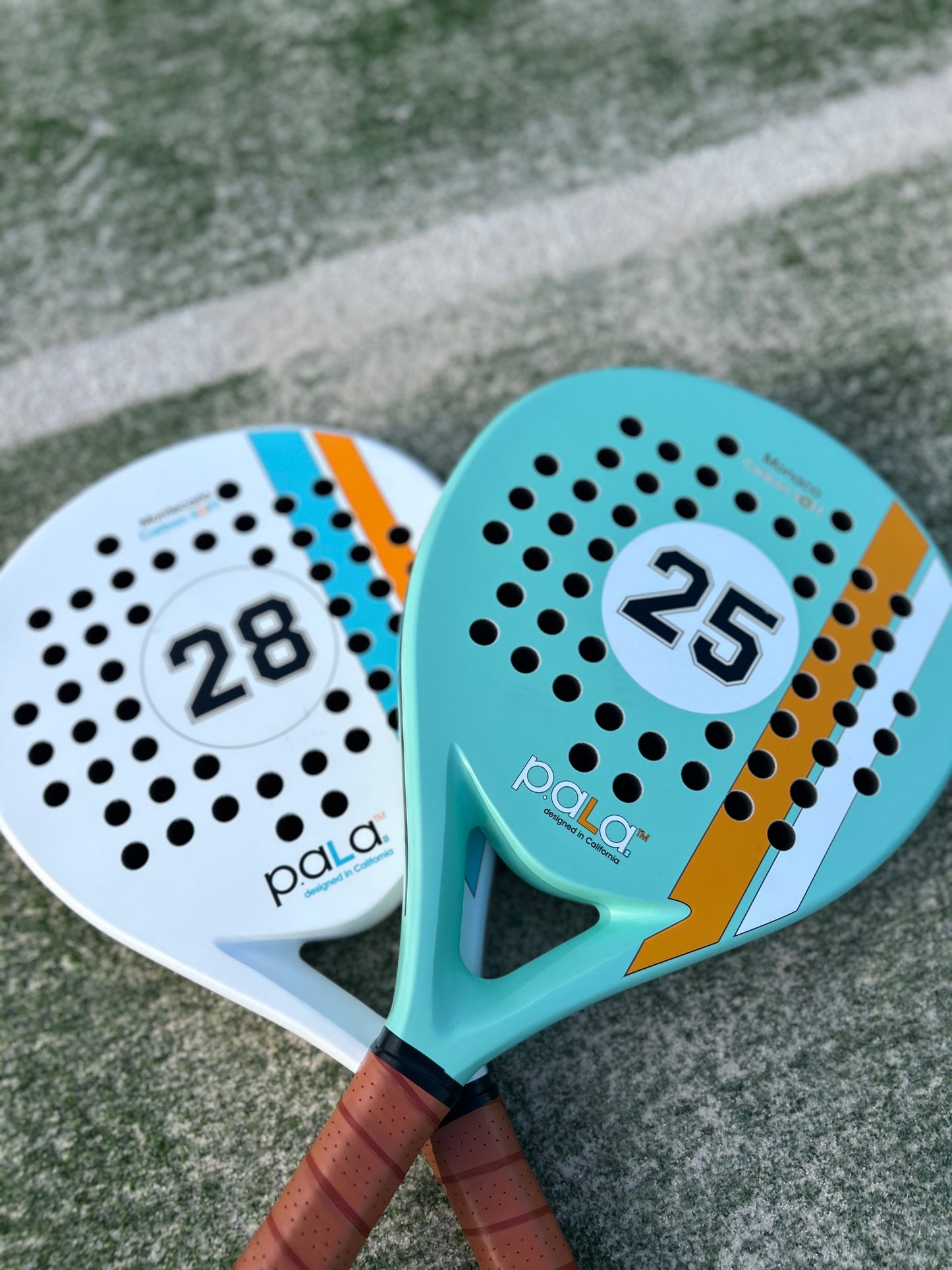 Set of two padel rackets Aqua and White