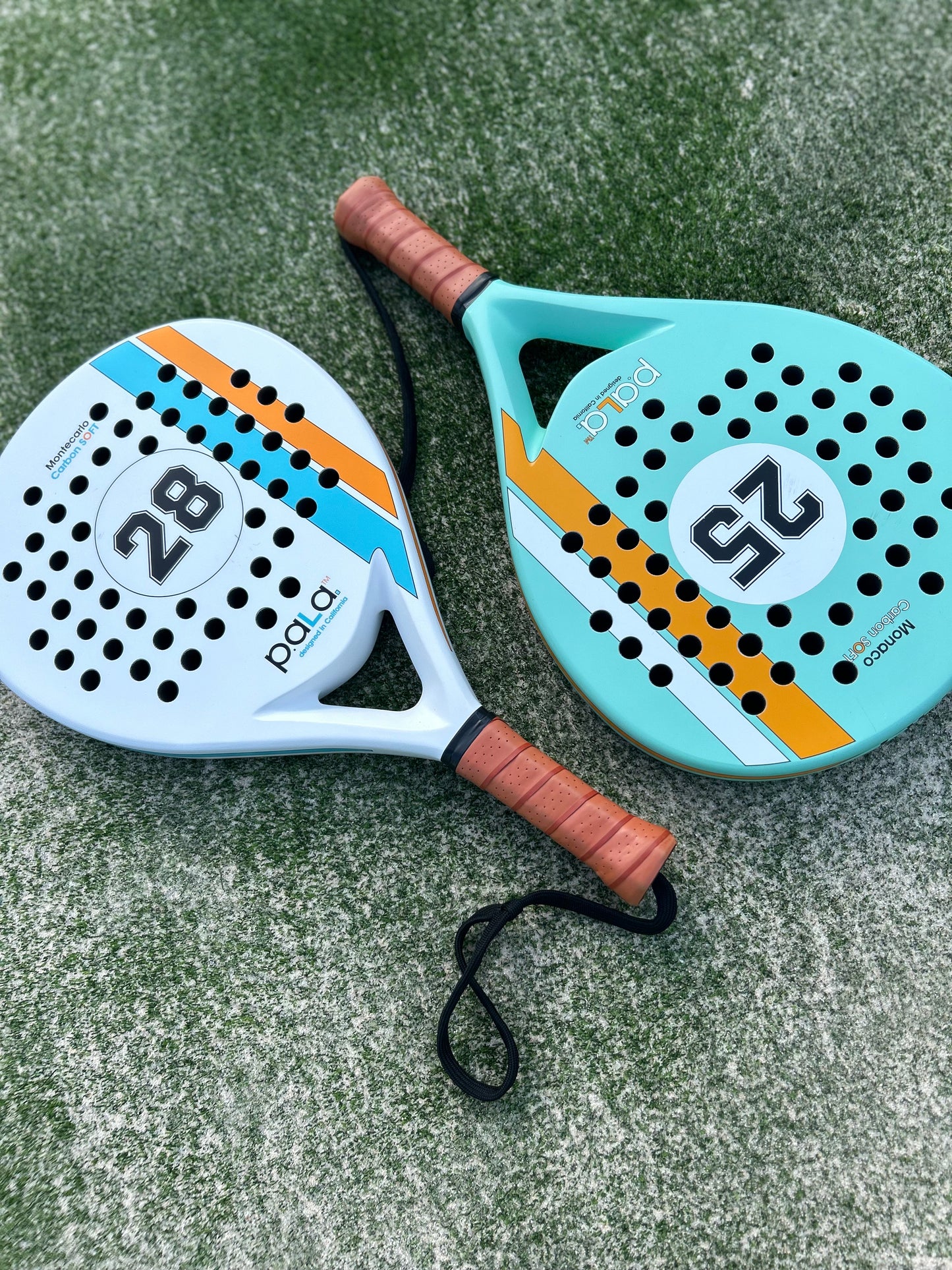 Set of two padel rackets Aqua and White