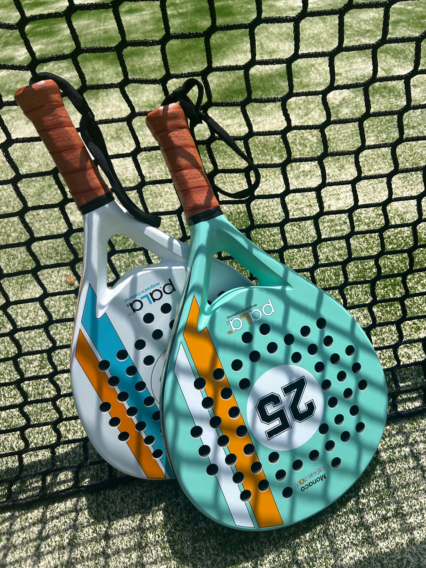 Set of two padel rackets Aqua and White